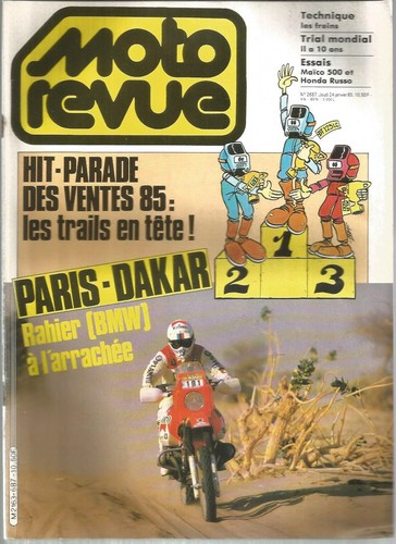 Moto revue 2687 dakar 1985 - moto,