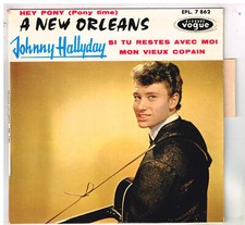 Johnny HALLYDAY    A New Orleans  avec languette  et centreur     7' 45 tours EP
