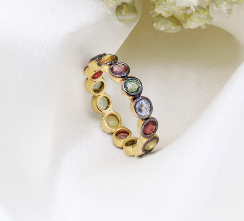 Bague éternité saphir - d'Éternité, en