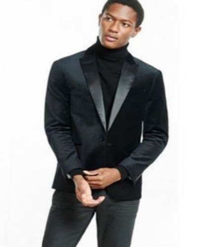 Hommes noir velours veste - hommes,