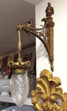 Paire APPLIQUES bronze doré