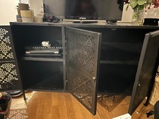 Commode ESTER 60 cm 3 tiroirs métal noir design industriel