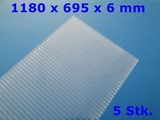 5 Panneaux En Polycarbonate Incolore 1180 X 695 X 6 Mm Pour Serre De Semis