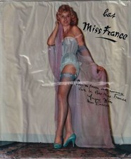 Bas nylon couture MISS FRANCE Beige. Taille 1. Fully Fashioned Stockings 1957.