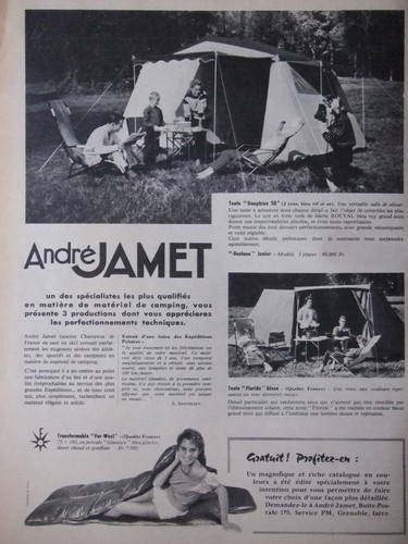 Publicité 1958 andré jamet - 1958,