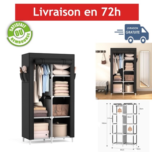 Vicye armoire chambre - en, tissu