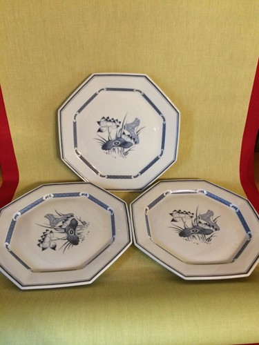 Assiettes octogonales lotus - assiettes,
