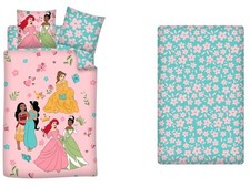Disney, Parure de Lit 3 pièces, Enfant Imprimée Réversible 100% Coton, PRINCESSE