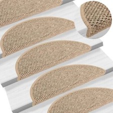Tapis d'escalier 15 marches "beige foncé" 56x17x3cm (déstockage 326866)