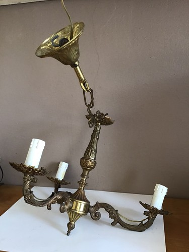 Ancien lustre laiton ou - en,