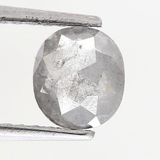 1+cts OVAL CUT DIAMANT SALT Et PEPPER COULEUR ROSE CUT FANCY NATUREL DIAMANT