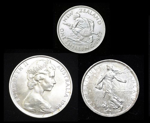 Silver coins unc new - silver, unc.