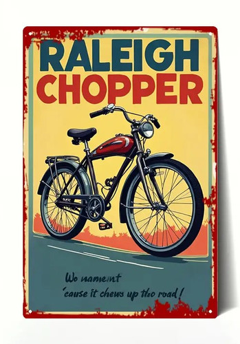 Plaque murale métal raleigh - métal, "raleigh