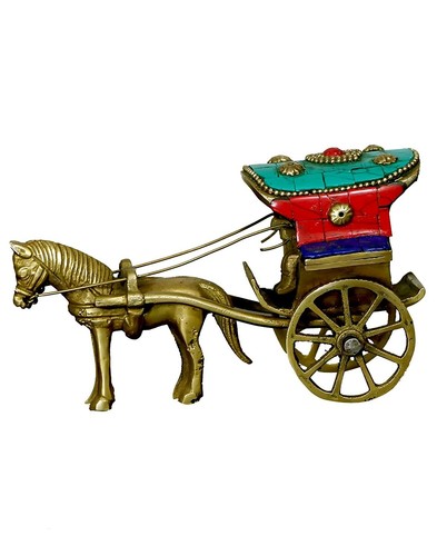 Statue cheval laiton - statue, en