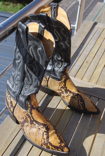 Boots stallion python cuir - boots,