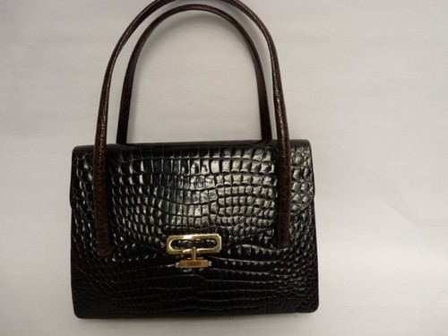 Sac main crocodile marron - sac, a