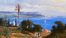 tableau ancien Prosper Marilhat orientalisme paysage Algérie Alger romantisme