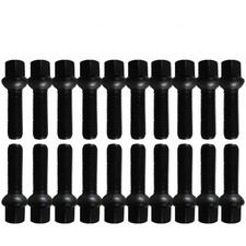 20 Boulons roue noir spherique