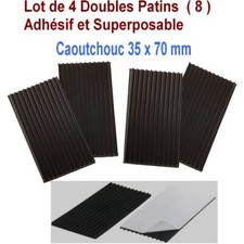 Lot 4 Plaques Double Caoutchouc Adhésif Anti-Vibration 35 x 70 mm Machines ...