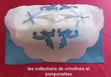 CACHE BOITE A MOUCHOIRS BRODE SUR VOILE DE POLYESTER SUPER PROMO***