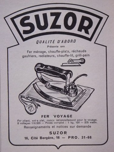 Publicité 1951 suzor fer - publicitÉ,