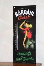 NEUF THERMOMETRE PIN UP BARDAHL 62 x 27cm / DECO GARAGE BIDON D'HUILE LUBRIFIANT