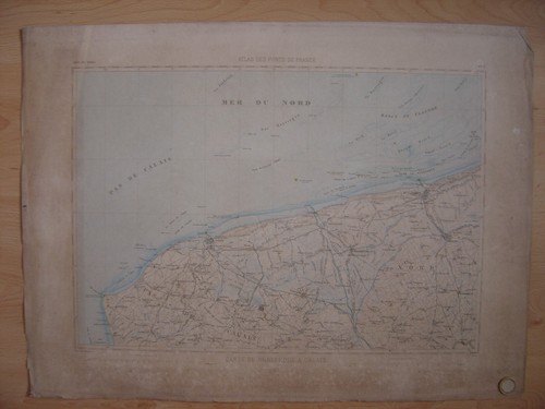 Très grande carte 1875 de - très,