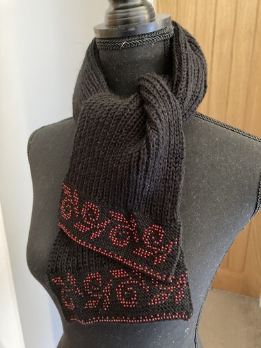 Foulard noir laine - foulard,