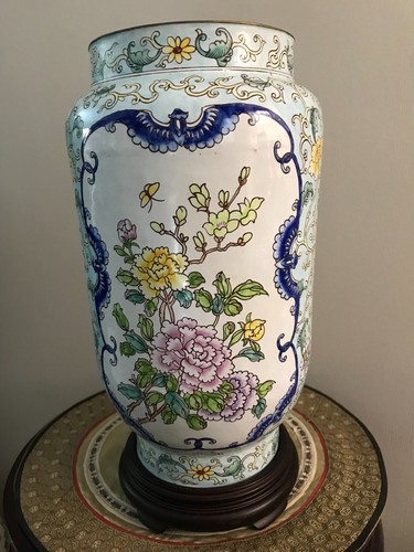 Cloisonne vase emaux canton - vase,