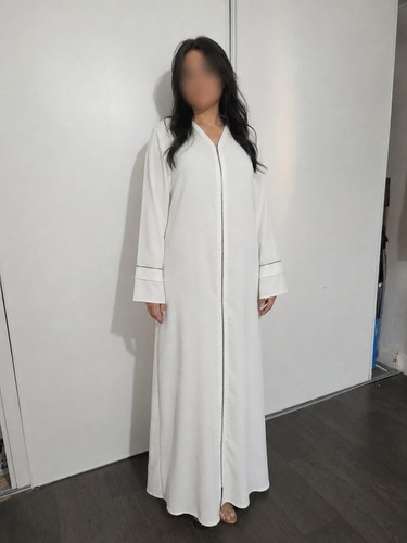 Robe maxi femme blanc uni - , col