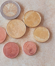 lot 6 pièces France  4 pièces 2024 Veil Baker Curie 2 cent 2025 1 centime 2020