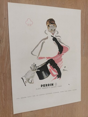 Publicité 1946 gant perrin - gant,