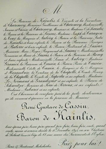 Baron kainlis cassin - de,