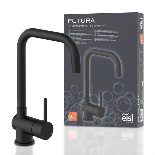 Robinet évier futura noir - robinet,