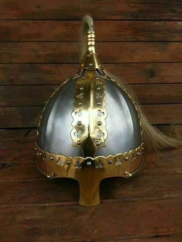 Casque acier laiton - laiton, avec
