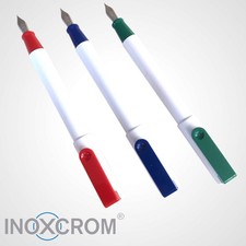 Stylo À Plume INOXCROM Lot De 3 Pièces Fabriqué En Espagne Rouge Bleu Vert