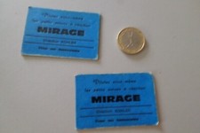 ticket (de manege pour enfant?) MIRAGE Direction KOLHER avion en carton