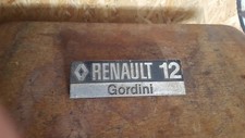 RENAULT 12 GORDINI LOGO COFFRE MONOGRAMME MALE ARRIERE