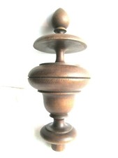 boule d'escalier, grande toupie forme balustre en bois tourné, Napoléon III