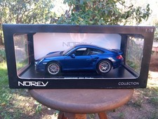 NOREV 1/18 PORSCHE 911 TURBO 2010 BLEUE - WITH DEFECT  READ DESCRIPTION 