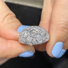 Bague ancienne ronde trois - en,