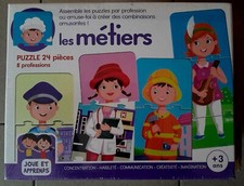 Puzzle 24 pieces, 8 professions les métiers +3 ans