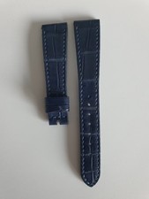Bracelet alligator bleu 19mm - 19mm, /