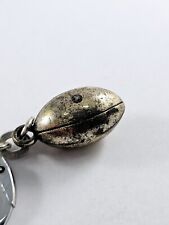 PORTE-CLES - TOUT PETIT BALLON de RUGBY - 2cm - Aluminium - Vintage 1960s