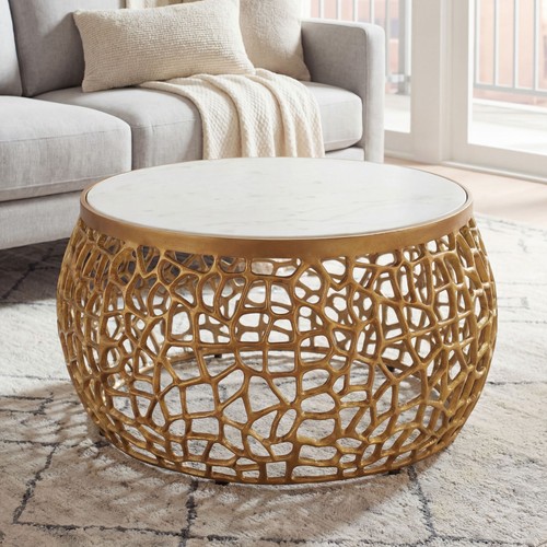 Table basse métal avec