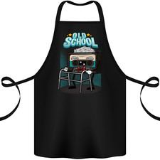 Vieux École 80s Musique Cassette Rétro 90s Tablier Coton 100% Biologique