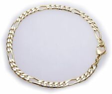 Bracelet Chaîne Figaro en Or 333 19 CM 8kt Au Collier or Jaune Femme