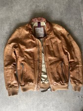 Blouson cuir Napapijri – Taille M – Couleur camel