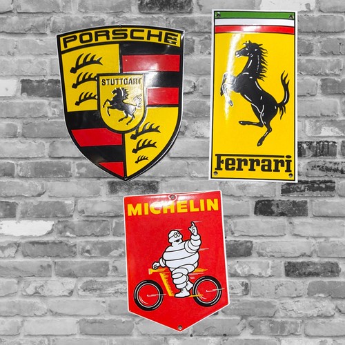 Plaque emaillee ferrari - emaillee,