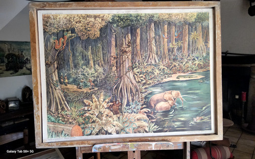 Ancienne affiche géographie - ancienne,